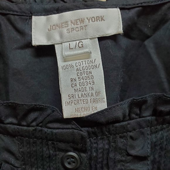 JONES NY BLACK BLOUSE - Picture 4 of 6